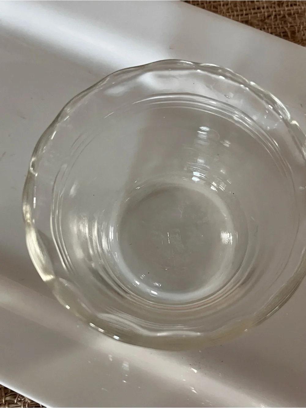 Pyrex Clear Glass Scalloped Edge Dessert Cups - Set of 11